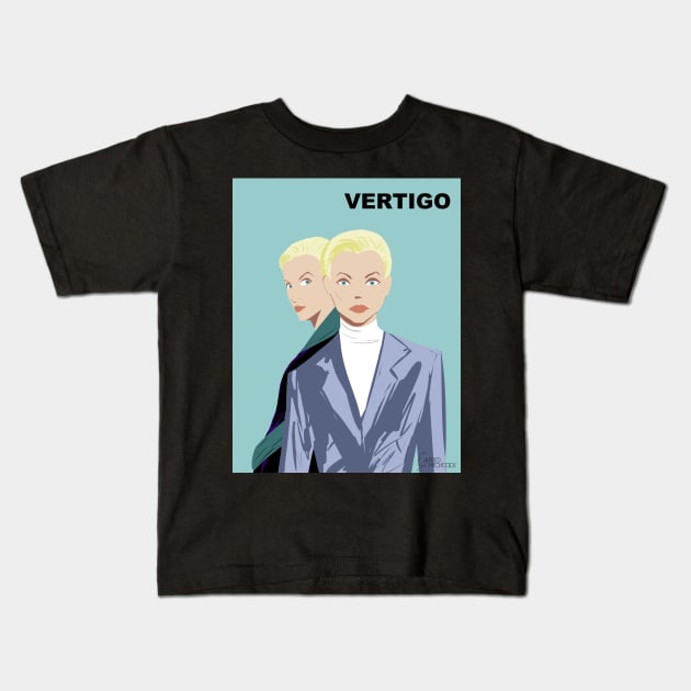 Vertigo pose Kids T-Shirt by DougSQ